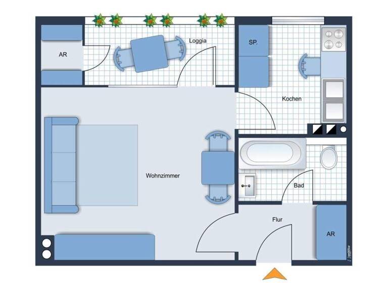 Studio zum Kauf provisionsfrei 93.000 € 1 Zimmer 35,4 m² 3. Geschoss Funkstellenweg 5 Schilksee Kiel 24159