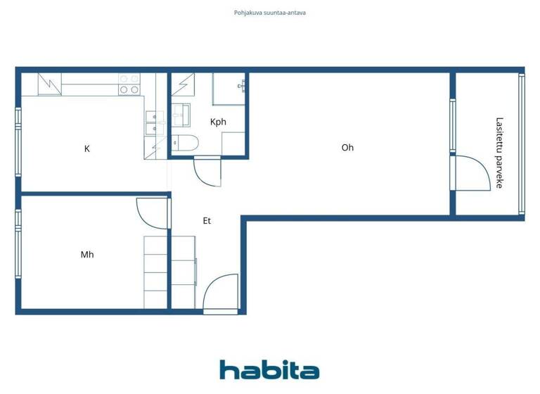 Studio zum Kauf 190.000 € 2 Zimmer 60 m² 2. Geschoss Turkismiehentie 4 Helsinki 00370