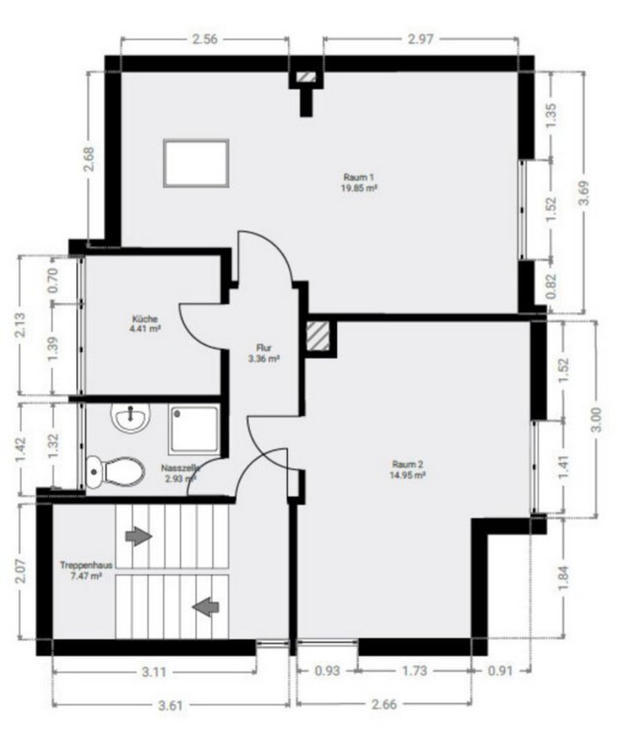 Wohnung zur Miete 690 € 2 Zimmer 45 m²<br/>Wohnfläche Kurmainzer Str. 142 Sossenheim Frankfurt am Main 65936