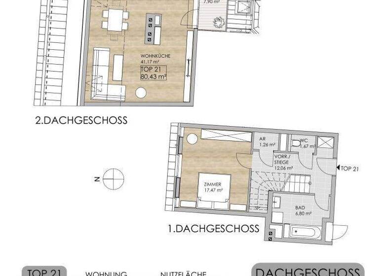 Wohnung zum Kauf 539.000 € 2 Zimmer 80,4 m² 4. Geschoss Bergsteiggasse Wien 1170