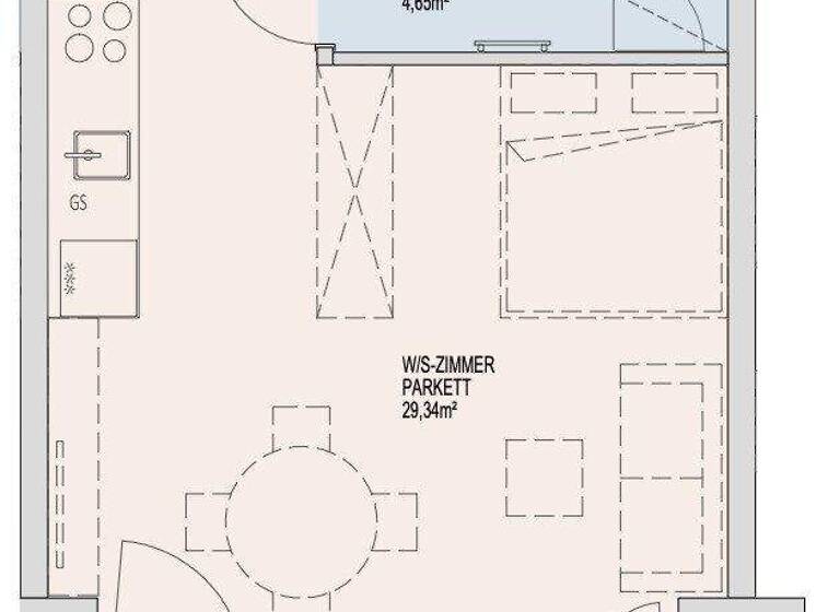 Studio zur Miete - Erstbezug 972 € 1 Zimmer 33,9 m² 32. Geschoss Donau-City-Straße Wien 1220