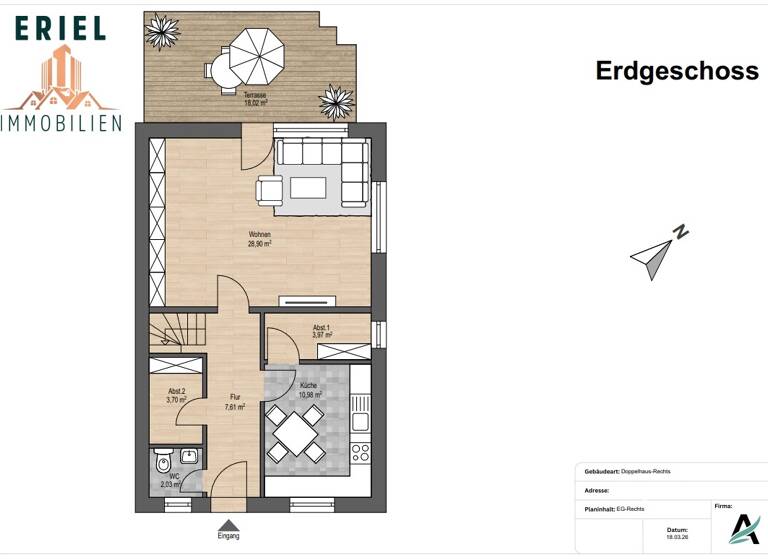 Doppelhaushälfte zum Kauf als Kapitalanlage geeignet 239.000 € 4 Zimmer 117 m² 271 m² Grundstück Moordorf Südbrookmerland 26624
