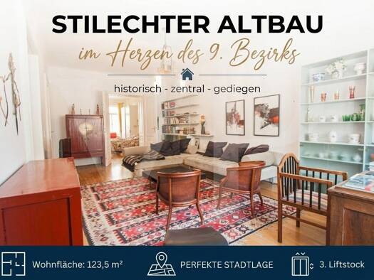 Wohnung zum Kauf 1.090.000 € 3 Zimmer 123,5 m² Wien 1090