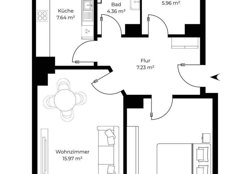 Wohnung zum Kauf 419.000 € 2,5 Zimmer 57,7 m² 4. Geschoss Barmbek-Süd Hamburg 22081