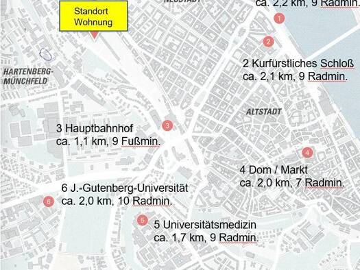 Wohnung zur Miete 600 € 1 Zimmer 25 m² Geschoss 3/5 frei ab 01.12.2026 Anni-Eisler-Lehmann-Straße 4 Hartenberg/Münchfeld Mainz 55122