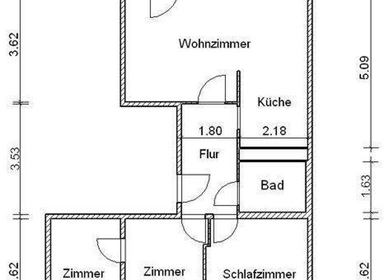Wohnung zur Miete 410 € 4 Zimmer 66,1 m² 3. Geschoss frei ab sofort Rollestraße 18 Neustädter Feld Magdeburg 39128