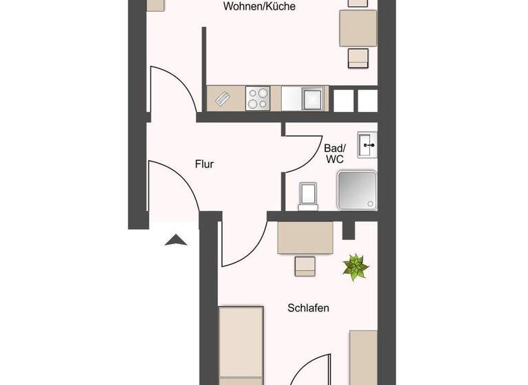 Sonstiges zum Kauf als Kapitalanlage geeignet 125.000 € 1,5 Zimmer 40,3 m² Gohlis-Süd Leipzig 04155