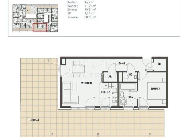 Wohnung zum Kauf - Erstbezug 393.000 € 2 Zimmer 53,1 m² frei ab sofort Wien 1210
