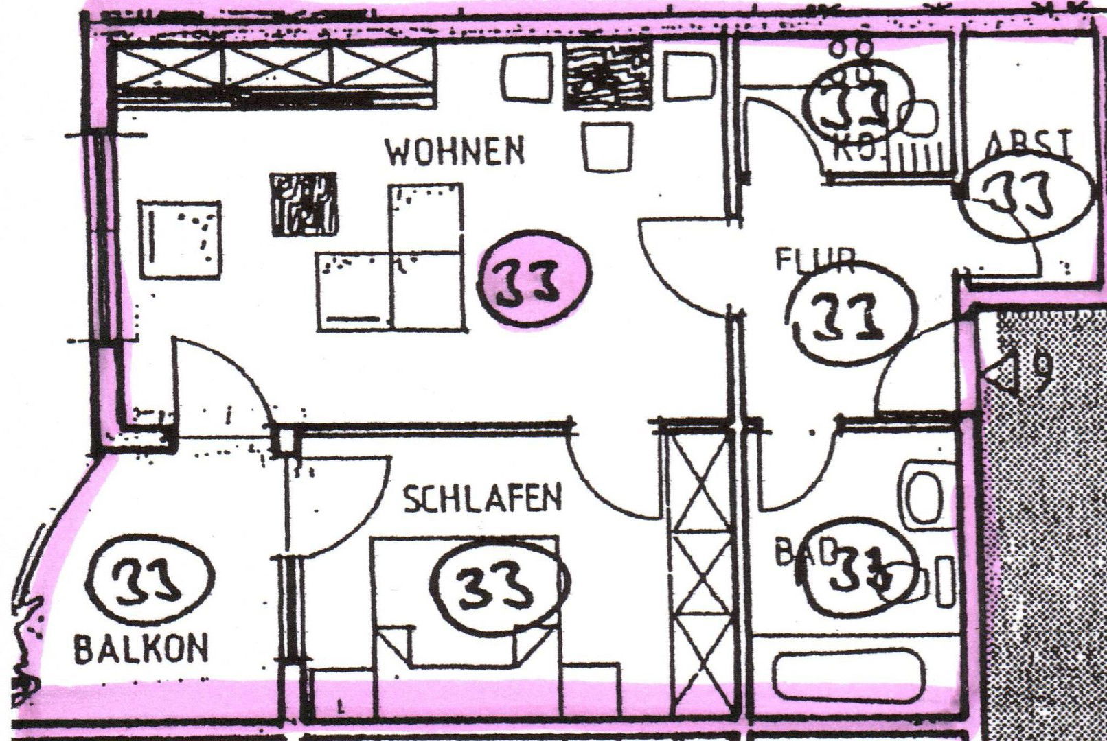 Wohnung zum Kauf provisionsfrei 213.000 € 2 Zimmer 50 m²<br/>Wohnfläche 1.<br/>Geschoss Pflugfelden Ludwigsburg 71636