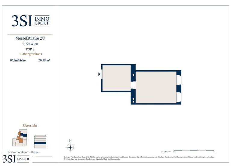 Studio zum Kauf 65.000 € 1 Zimmer 29,2 m² 1. Geschoss Meiselstraße 28 Wien 1150