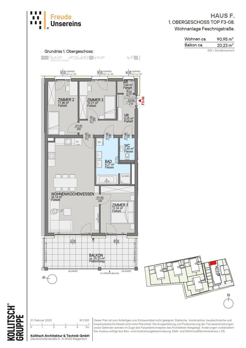 Wohnung – Klagenfurt am Wörthersee, Annabichl - Ansicht 2