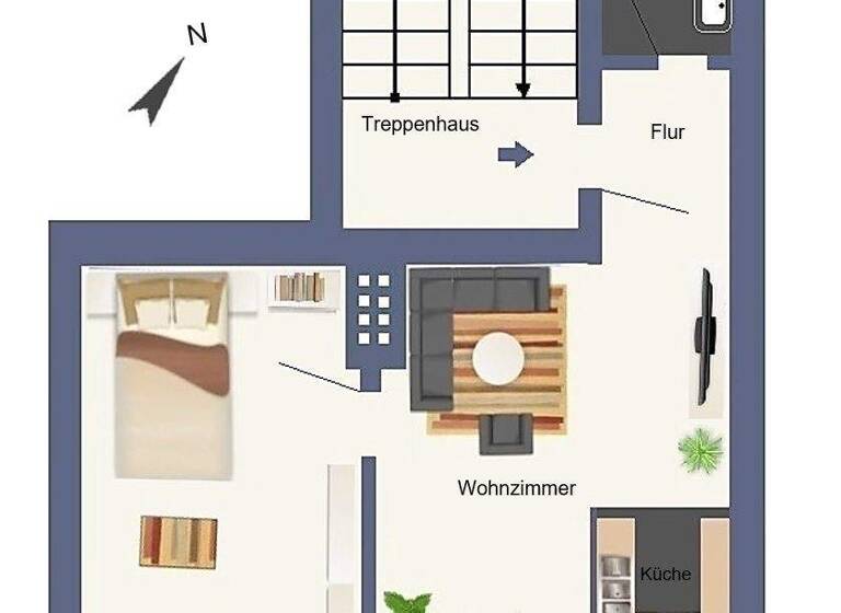 Wohnung zum Kauf 259.000 € 2 Zimmer 43 m² 4. Geschoss Biedermannplatz 11 Barmbek-Süd Hamburg 22083