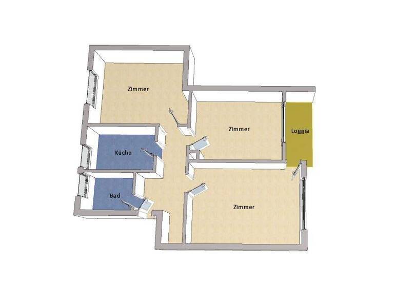 Wohnung zum Kauf 319.000 € 3 Zimmer 71 m² 2. Geschoss Charlottenburg Berlin 13627