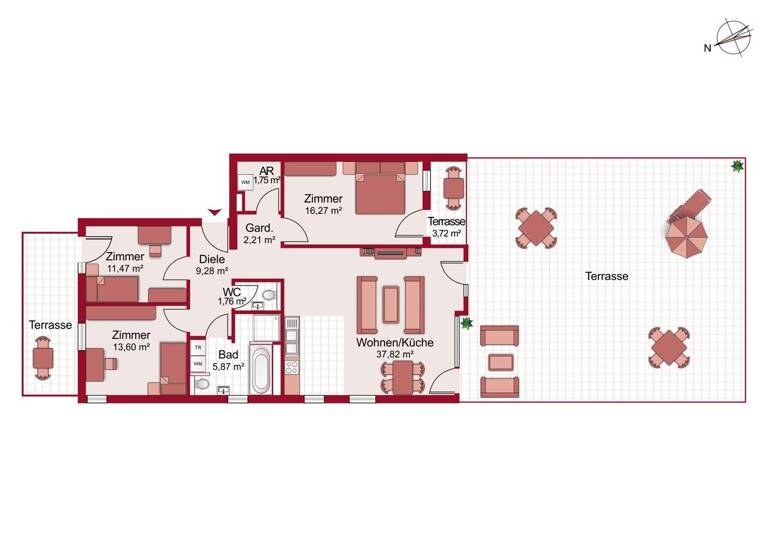Terrassenwohnung zum Kauf 675.000 € 4 Zimmer 103,7 m² Niederndorf 6342