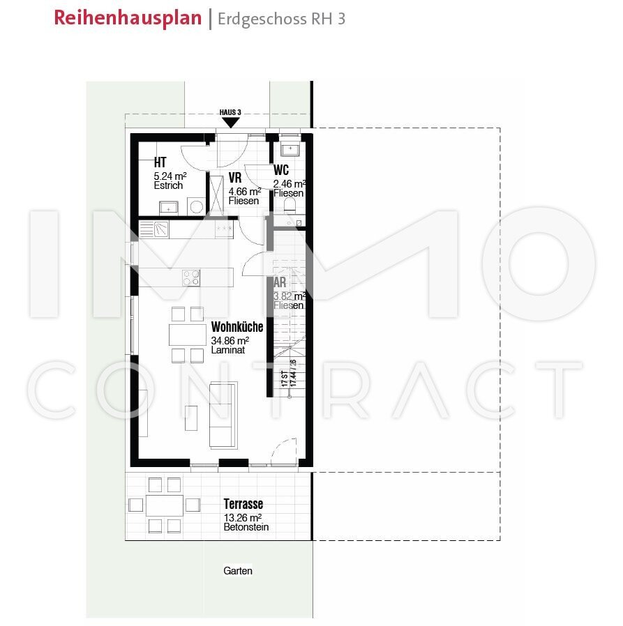 Reihenmittelhaus zur Miete 1.366 € 4 Zimmer 105,7 m²<br/>Wohnfläche 267,5 m²<br/>Grundstück Zagersdorf / Cogrstof 7012