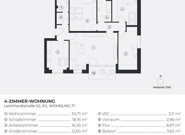 Wohnung zum Kauf provisionsfrei 891.900 € 4 Zimmer 120,4 m² EG Leichhardtstraße 52 Dahlem Berlin 14195