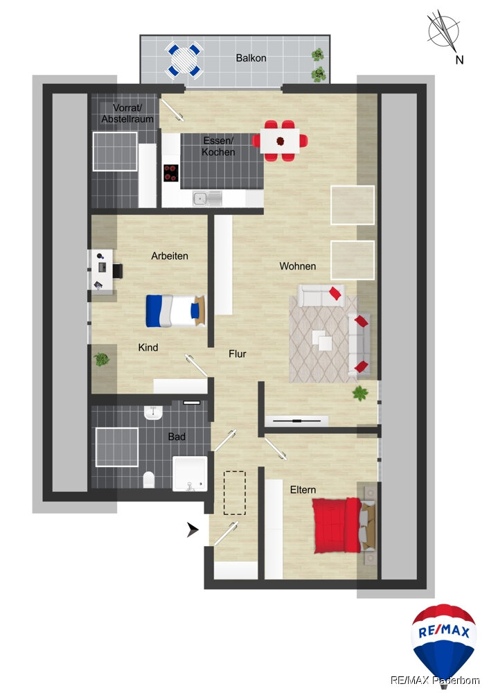 Wohnung zum Kauf provisionsfrei 389.000 € 4 Zimmer 107,2 m²<br/>Wohnfläche Wittler Straße 19 Schloß Neuhaus Paderborn / Schloß Neuhaus 33104