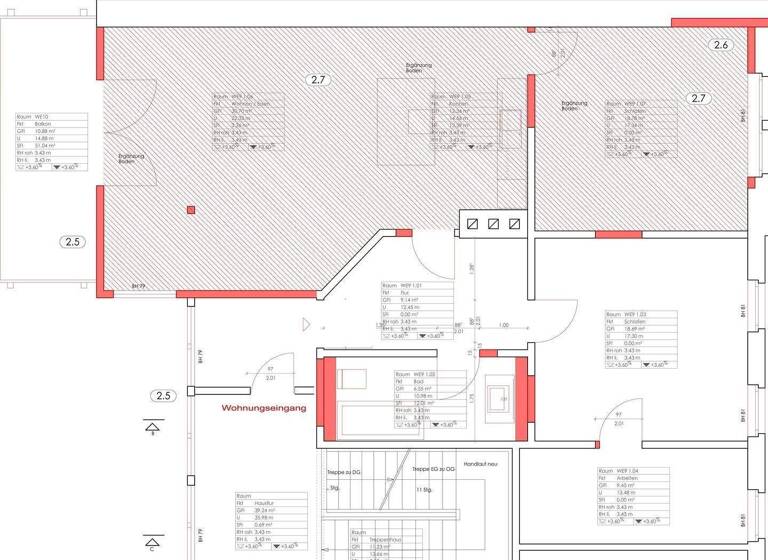 Wohnung zur Miete 940 € 4 Zimmer 118,2 m² 1. Geschoss frei ab sofort Eduardstr. 11 Apolda 99510