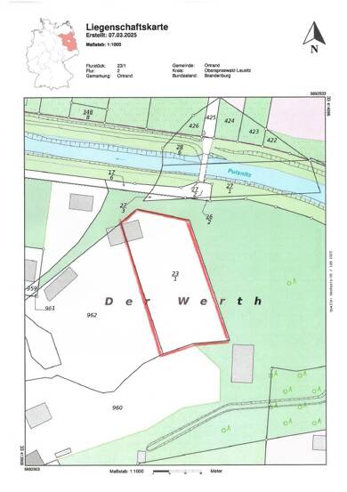 Freizeitgrundstück zum Kauf 3.900 € 3.544 m² Grundstück Ortrand 01990