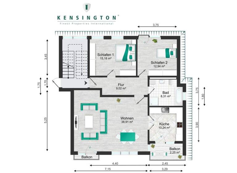 Wohnung zum Kauf 450.000 € 3 Zimmer 97 m² 4. Geschoss Lichtenrade Berlin 12305