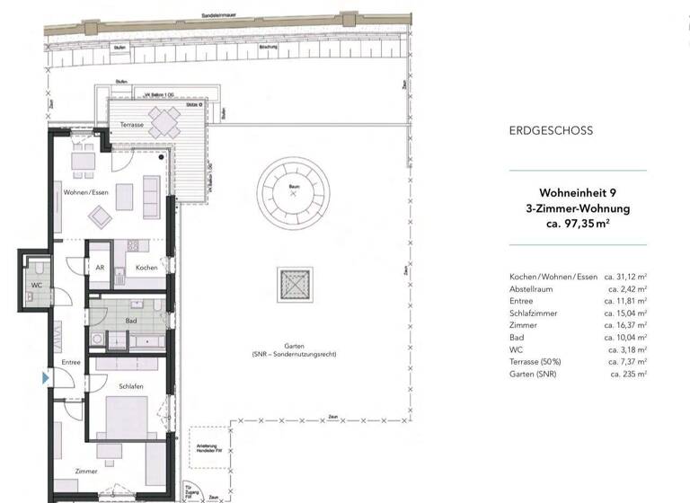 Wohnung zum Kauf provisionsfrei 770.000 € 3 Zimmer 97,4 m² EG frei ab sofort Dambacher Straße 57 Südstadt Fürth 90763