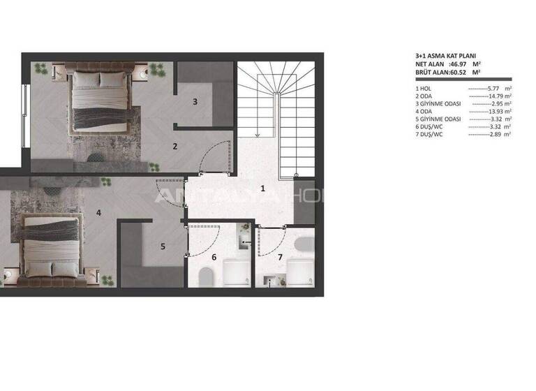 Wohnung zum Kauf 412.000 € 5 Zimmer 188 m² EG Antalya 07112