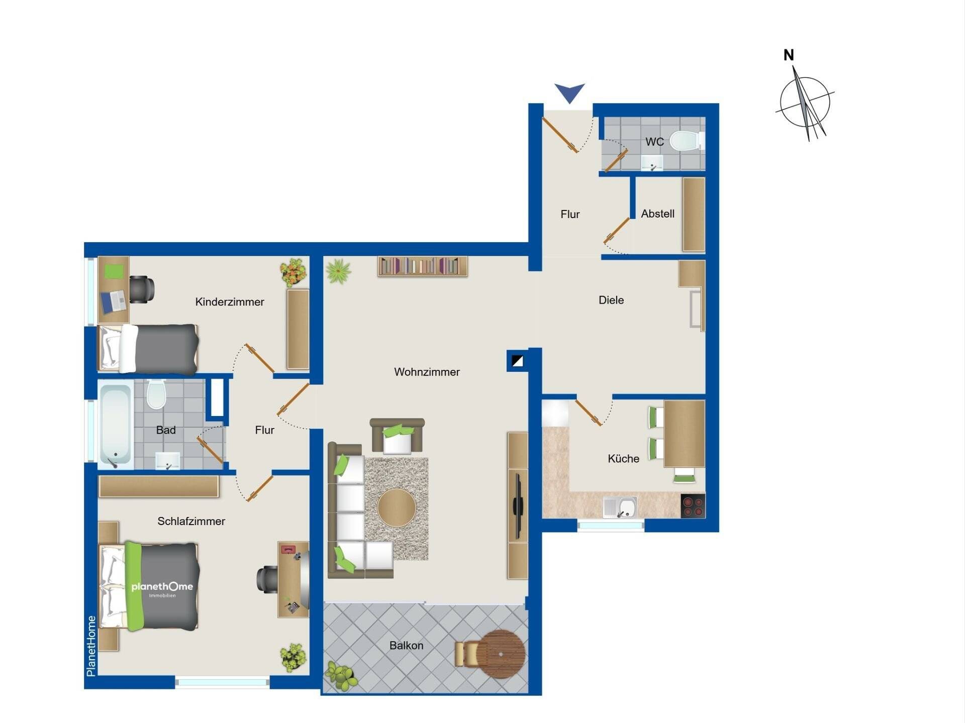 Wohnung zum Kauf 218.000 € 3 Zimmer 87 m²<br/>Wohnfläche 6.<br/>Geschoss Lampertheim Lampertheim 68623