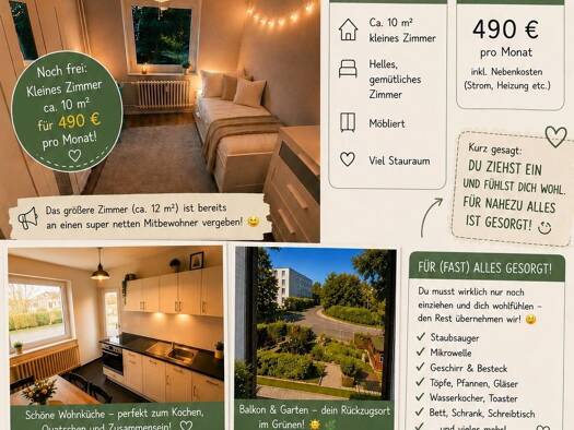 WG-Zimmer zur Miete 390 € 10 m² Geschoss 1/2 frei ab sofort Kronshagener Weg 124 Schreventeich Schreventeich 24116