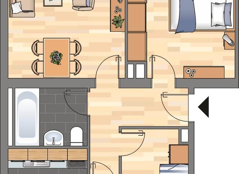 Wohnung zur Miete 459 € 2,5 Zimmer 50,6 m² 2. Geschoss Bielenbergstraße 24 Gaarden-Süd Kiel 24143