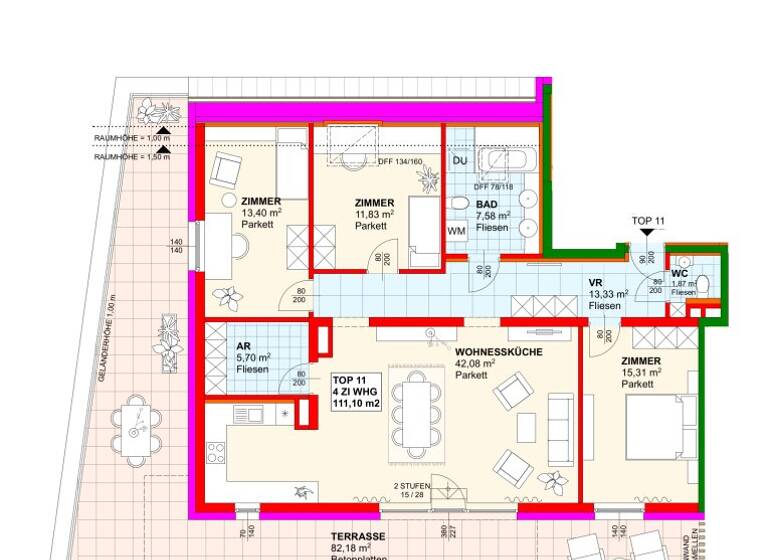 Wohnung zum Kauf 710.000 € 4 Zimmer 111,1 m² Krems an der Donau 3500
