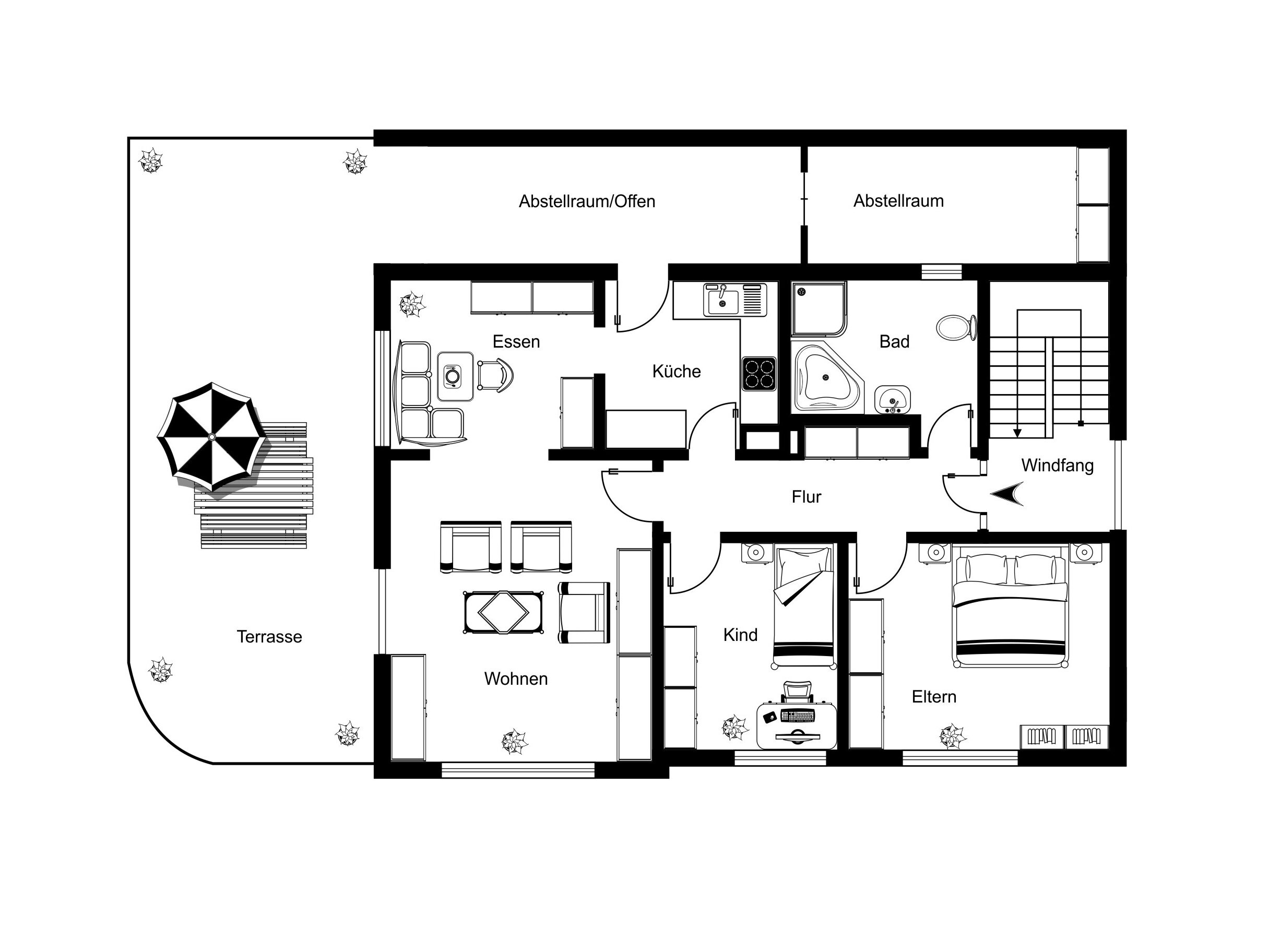 Wohnung zur Miete 1.190 € 6,5 Zimmer 150 m²<br/>Wohnfläche Möhringen Tuttlingen 78532