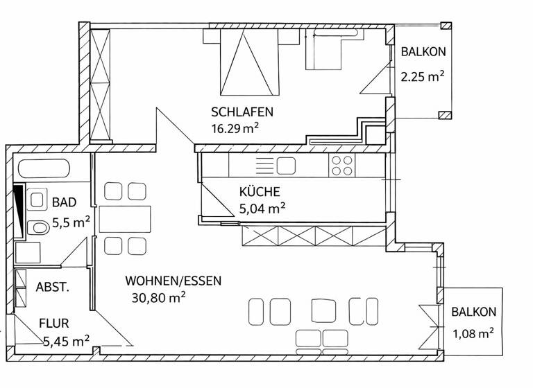 Wohnung zum Kauf 135.000 € 2 Zimmer 66,1 m² Liebertwolkwitz Leipzig 04288