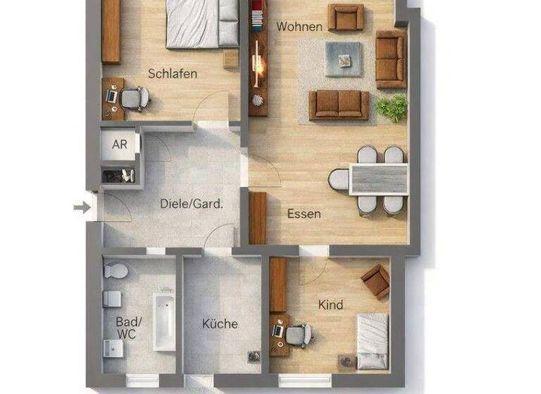 Wohnung zum Kauf provisionsfrei 335.000 € 3 Zimmer 101 m² EG Stegwiesenstr., 86 Ummenhofen 74423
