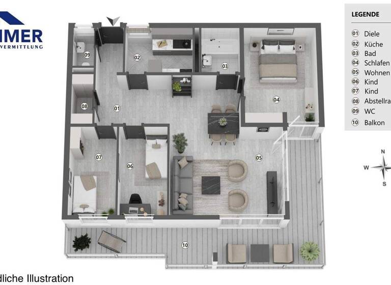 Wohnung zum Kauf 429.000 € 4 Zimmer 102,2 m² 2. Geschoss frei ab 01.03.2026 Hasenweg 4 Immenstaad Immenstaad am Bodensee 88090