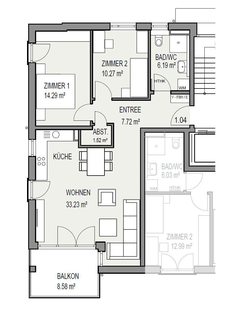 Wohnung zum Kauf provisionsfrei 529.000 € 3 Zimmer 77,5 m²<br/>Wohnfläche Stephanskirchen 83071