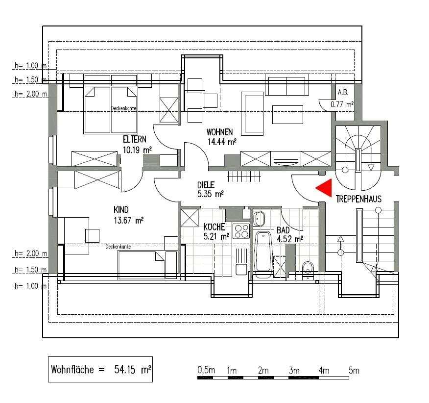 Wohnung zur Miete 430 € 3 Zimmer 54,2 m²<br/>Wohnfläche 2.<br/>Geschoss Joseph Haydn Straße 13 Böhlen Böhlen 04564