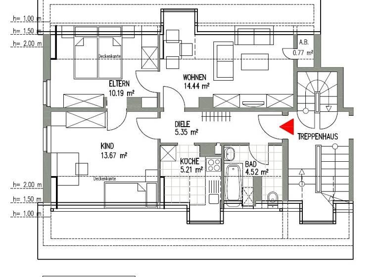 Wohnung zur Miete 430 € 3 Zimmer 54,2 m² 2. Geschoss Joseph Haydn Straße 13 Böhlen 04564