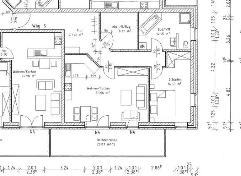 Wohnung zur Miete 970 € 2 Zimmer 97,5 m² frei ab 01.05.2026 Uphusen Achim 28832