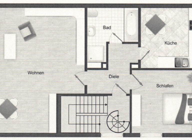 Maisonette zur Miete 1.300 € 3 Zimmer 118 m² 1. Geschoss frei ab sofort Grube Carl Frechen 50226