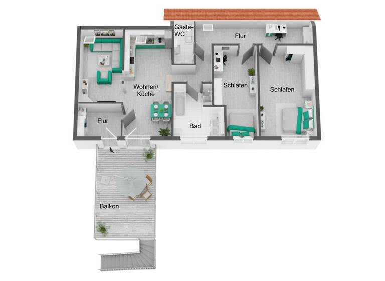 Wohnung zur Miete - Erstbezug 1.302 € 3 Zimmer 124 m² 1. Geschoss Glesien Schkeuditz 04435