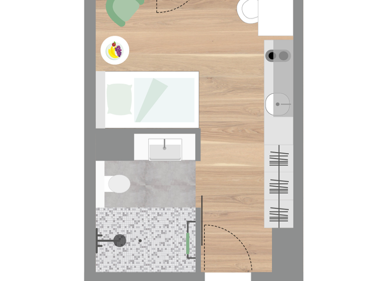Wohnung zum Kauf provisionsfrei 189.699 € 1 Zimmer 24,4 m² EG Sternstraße 1-9 Lingen Lingen (Ems) 49809