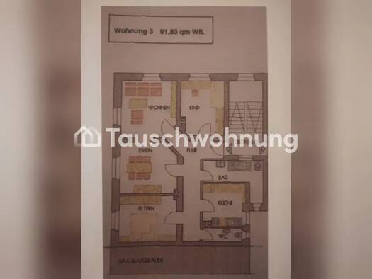 Wohnung zur Miete Tauschwohnung 1.325 € 4 Zimmer 91 m² 1. Geschoss Hochfeld Hochfeld 86159