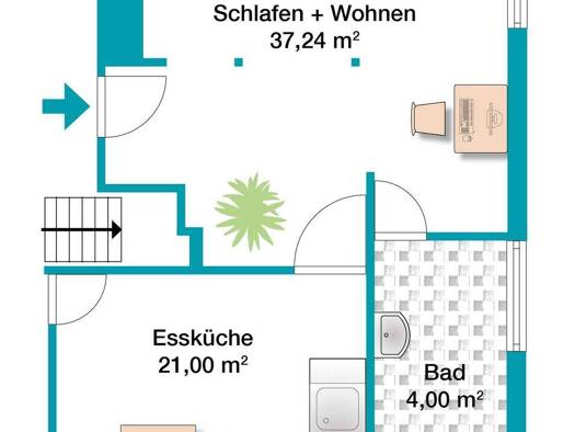 Wohnung zur Miete 600 € 2 Zimmer 62 m² 2. Geschoss Unterwaldhausen 88379