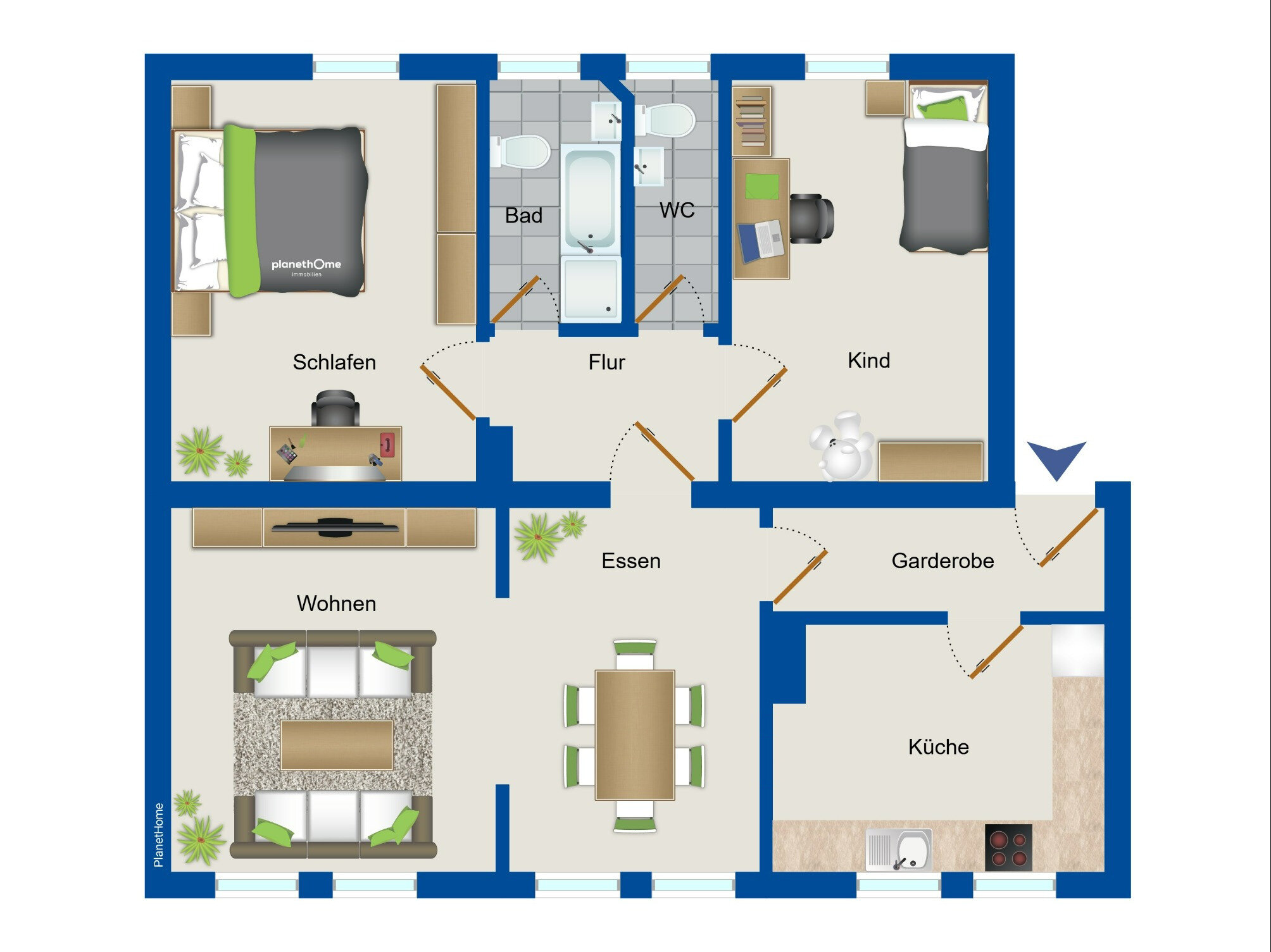 Wohnung zum Kauf 112.000 € 4 Zimmer 87 m²<br/>Wohnfläche Marienthal Ost 426 Zwickau 08060