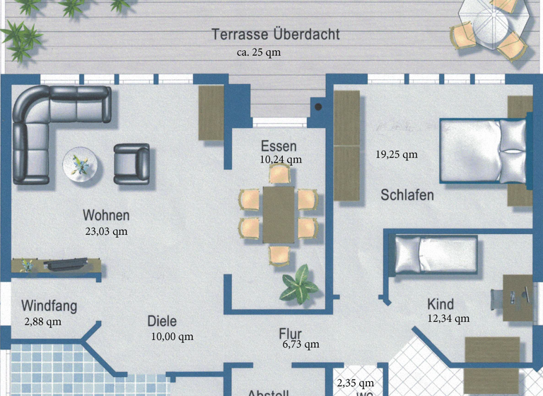 Terrassenwohnung zum Kauf 365.000 € 3 Zimmer 122 m² Gelnhausen 63571