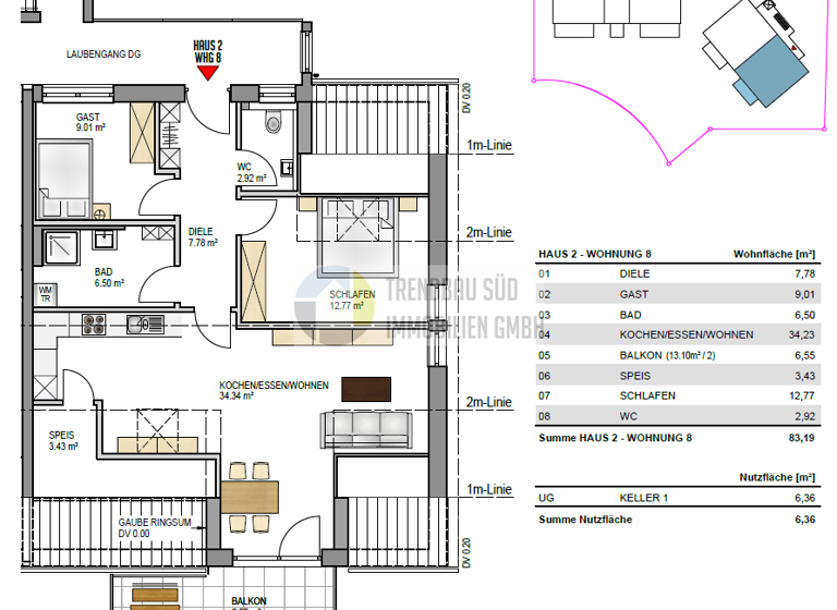 Wohnung zum Kauf - Erstbezug provisionsfrei 425.000 € 3 Zimmer 83,2 m² Mietingen 88487