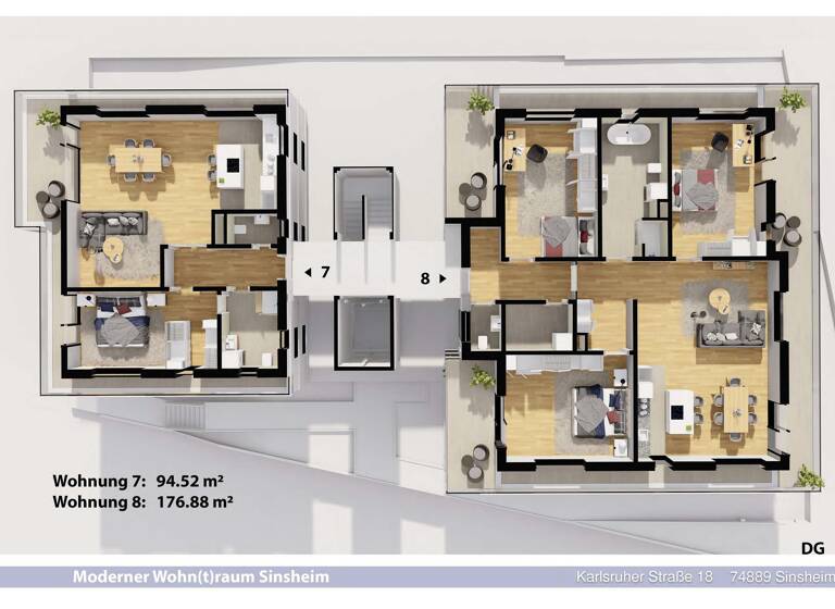 Wohnung zum Kauf provisionsfrei 1.045.000 € 4 Zimmer 176,9 m²<br/>Wohnfläche 2.<br/>Geschoss Dühren Sinsheim 74889
