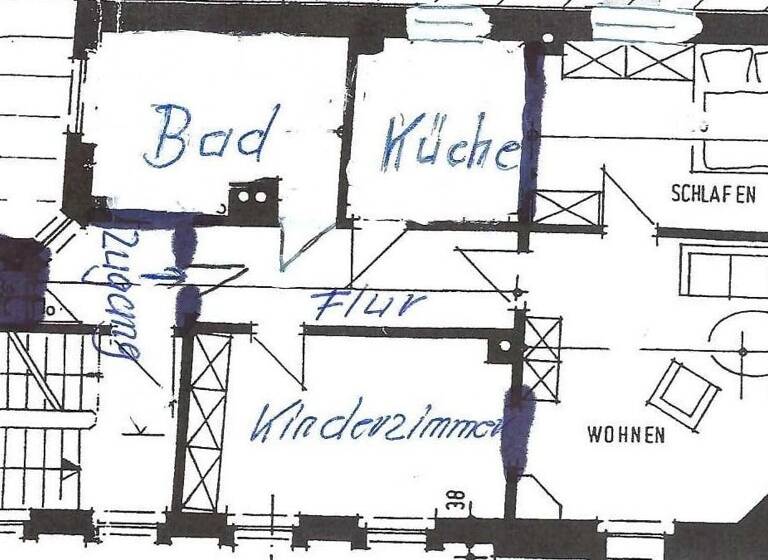 Wohnung zur Miete 385 € 3 Zimmer 76,8 m² 1. Geschoss frei ab sofort Teichvorstadt 5 Altenburg 04600