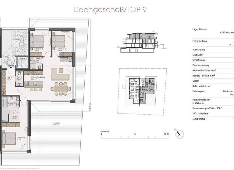 Penthouse zum Kauf - Erstbezug 1.490.000 € 4 Zimmer 106,1 m² Kirchdorf in Tirol 6382