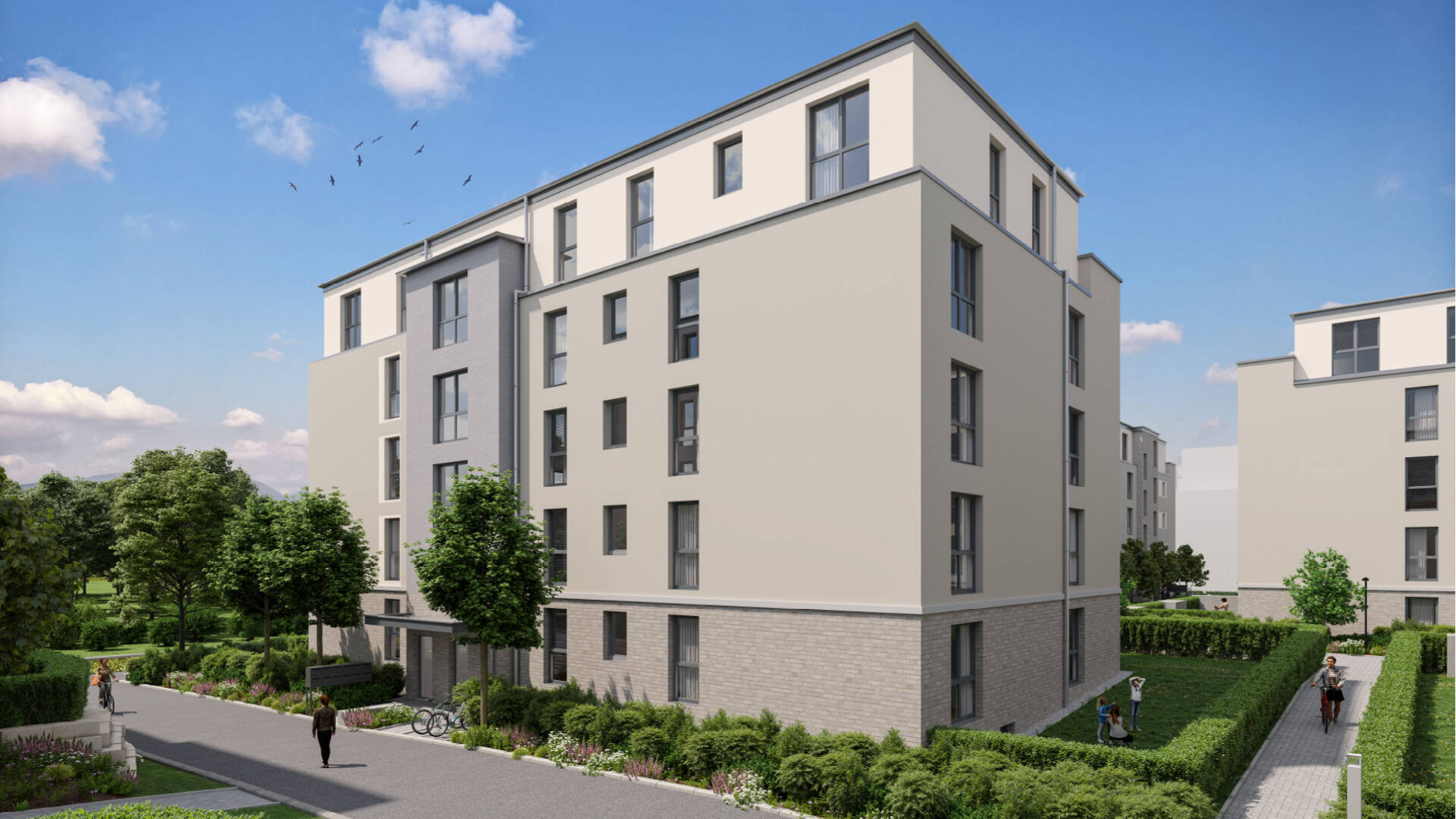 30% verkauft: Hoch hinaus: 3 Zi. im 3. OG mit Balkon (KfW55)